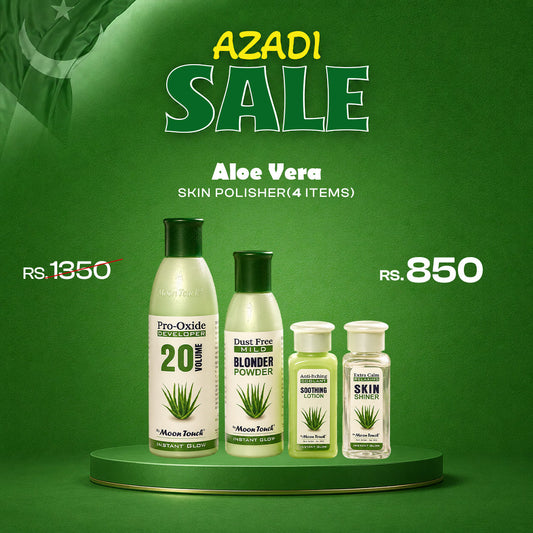 Best Selling Aloe Vera Skin Polisher Box (4items) + Free Serum 5ml