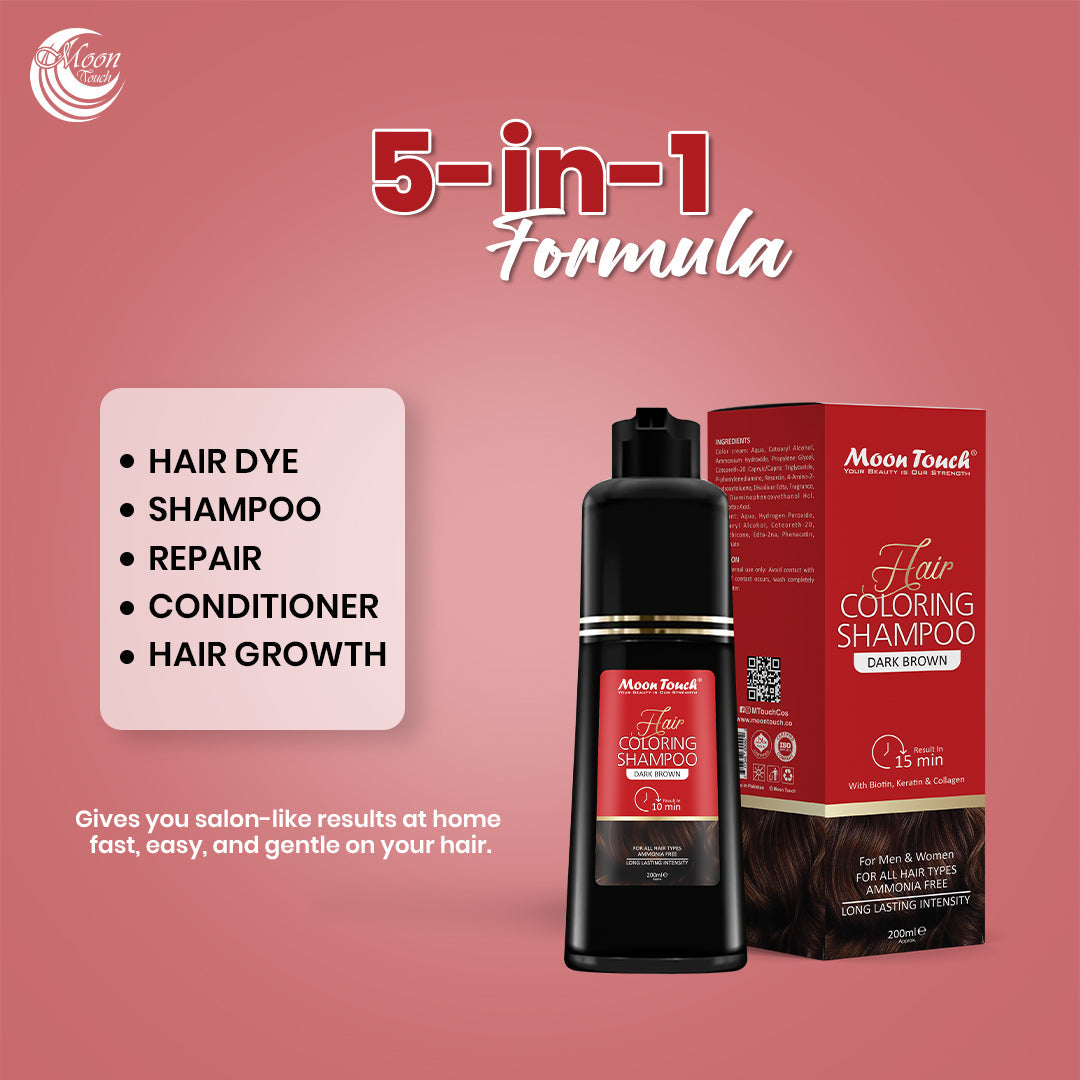Hair Coloring Shampoo 200ml (Dark Brown)