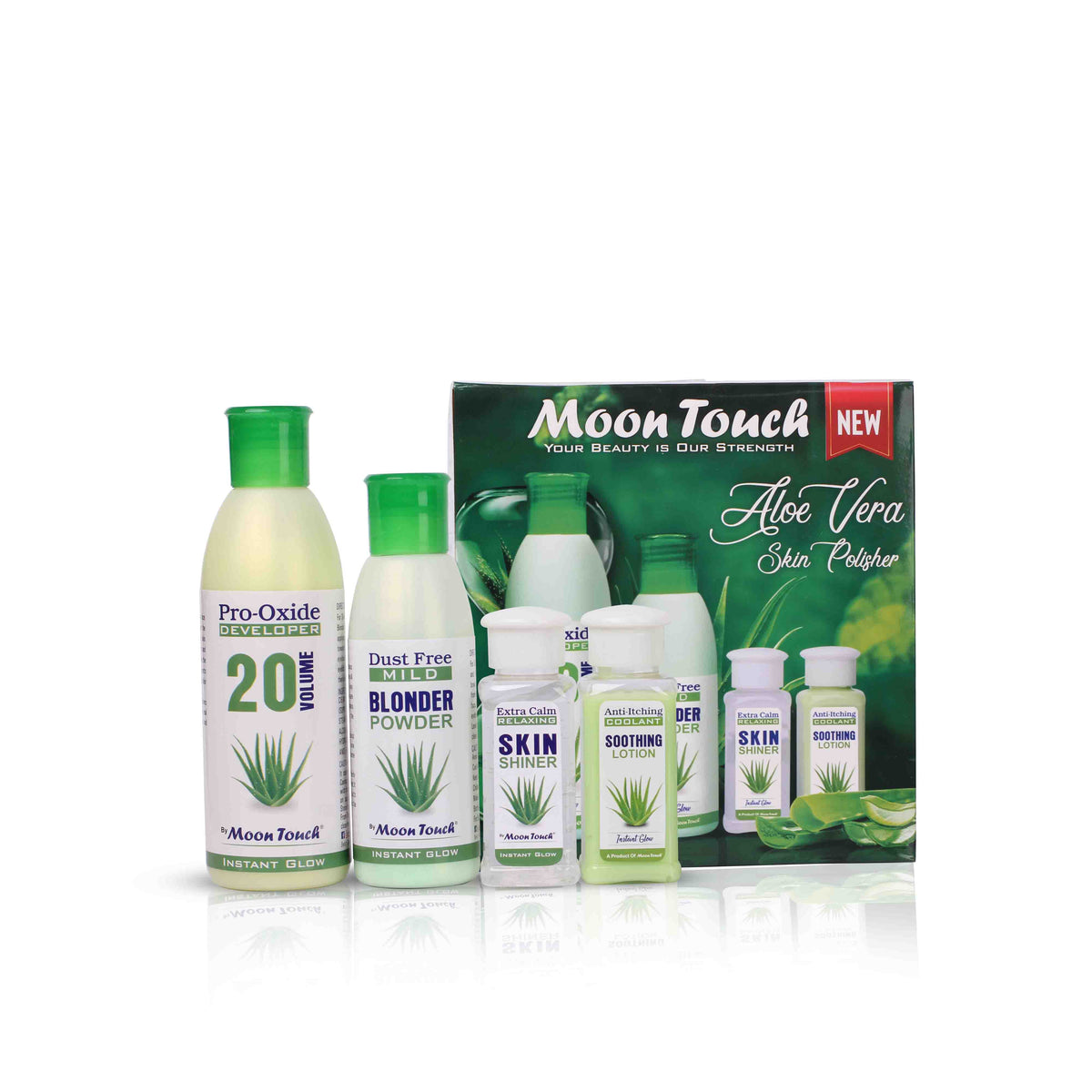 Best Selling Aloe Vera Skin Polisher Box (4items) + Free Serum 5ml