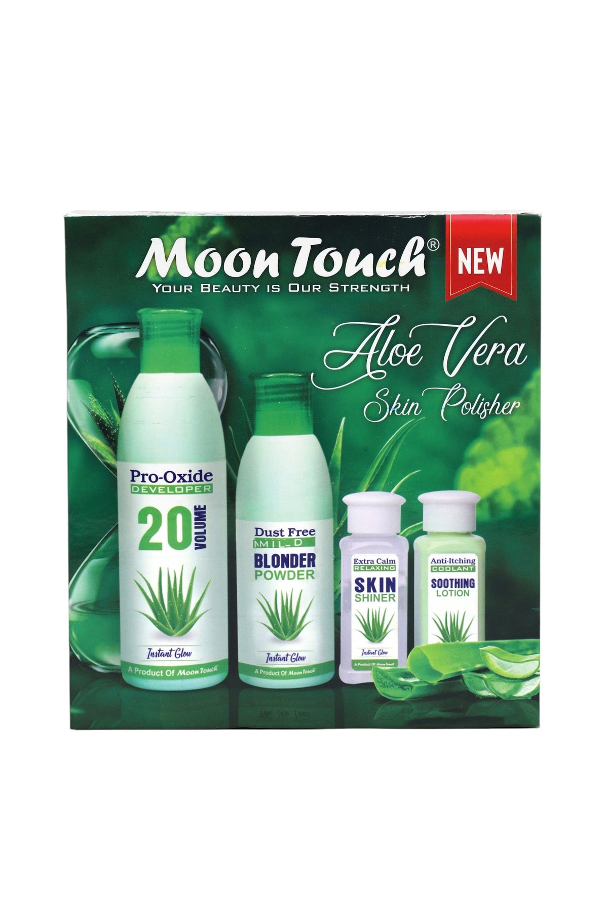 Best Selling Aloe Vera Skin Polisher Box (4items) + Free Serum 5ml